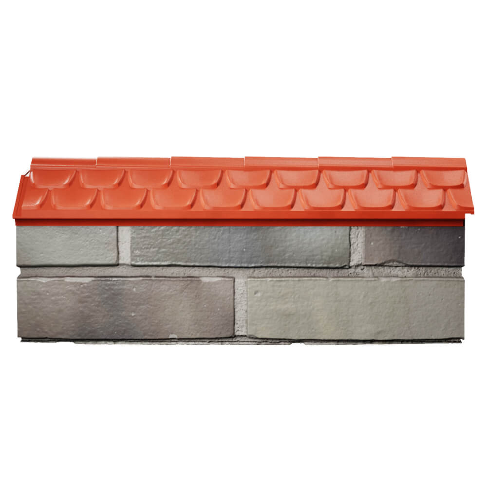 Парапет Zking Эльбрус Красный с посадкой на 0.5 кирпича (130мм) в Томске фото