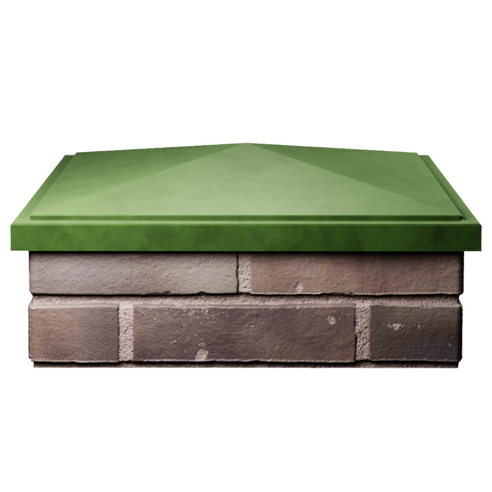 Колпак Zking БонаМоно Зеленый на столб 2х2 кирпича (515х515, 530х530мм) Томск фото