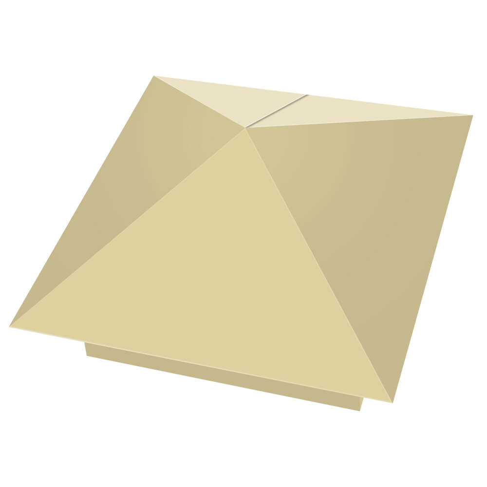 Колпак металлический 400х400мм RAL1014 Бежевый заборный Томск фото