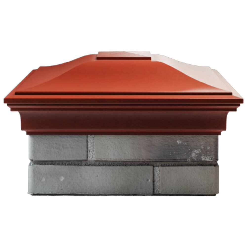 Колпак Zking Монблан Красный на столб 1.5х1.5 кирпича (385х385мм) Томск фото