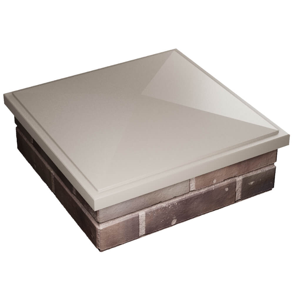 Колпак Zking БонаМоно Бежевый на столб 2х2 кирпича (515х515, 530х530мм) в Томске фото