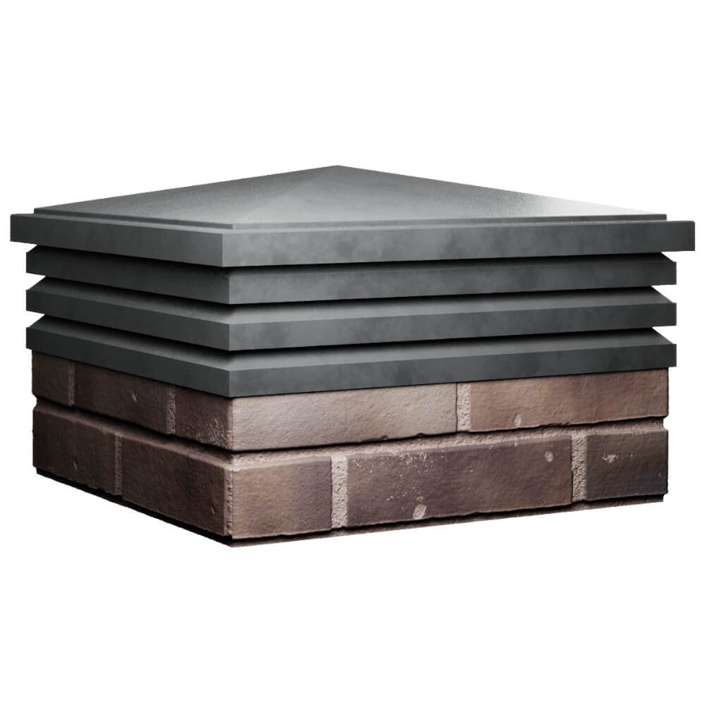 Колпак Zking Бона ХайТек Серый на столб 2х2 кирпича (513х513мм) в Томске фото