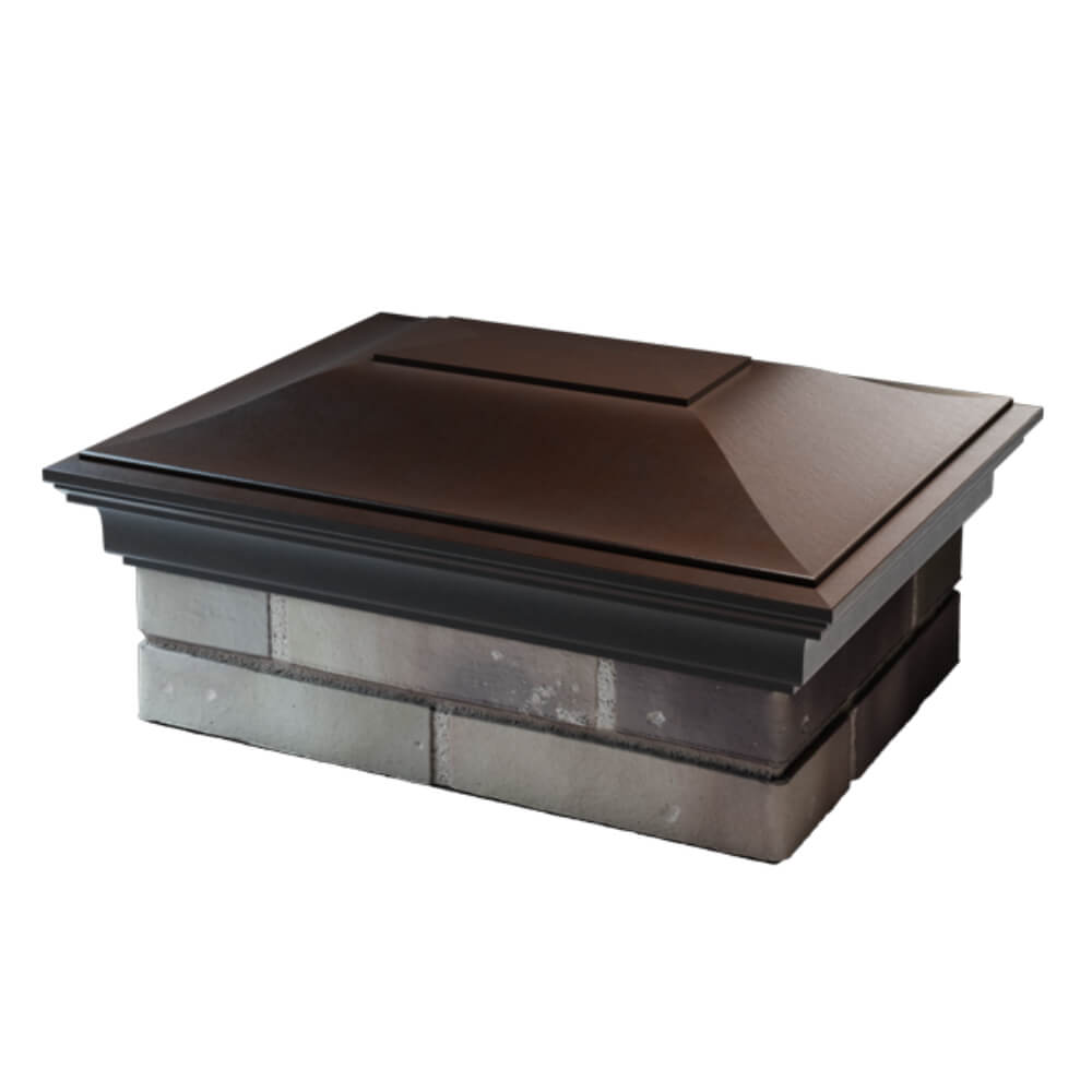 Колпак Zking Монблан Коричневый на столб 2х1.5 кирпича (515х385мм) в Томске фото