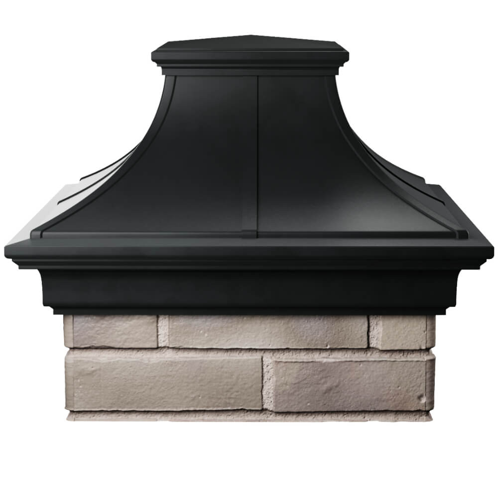 Колпак Zking Монблан Премиум Черный на столб 1.5х1.5 кирпича (385х385мм) Томск фото