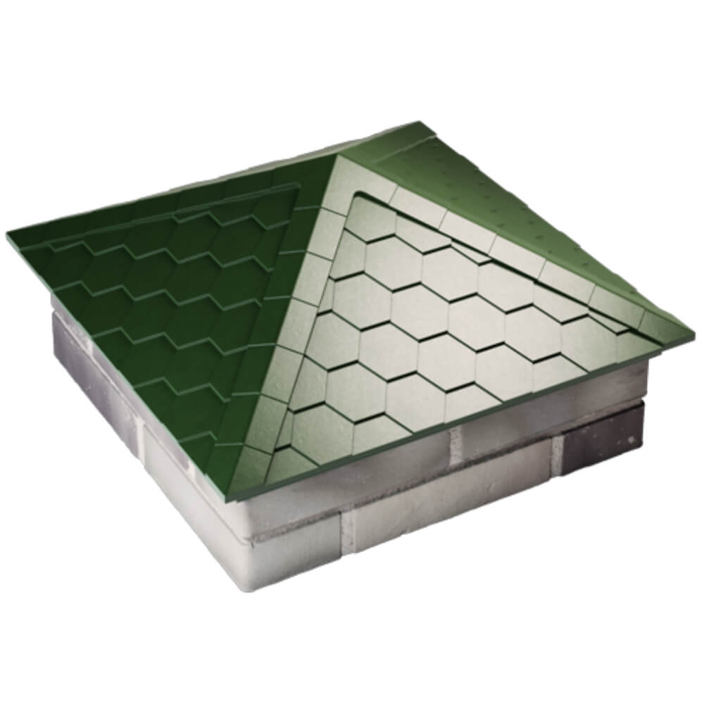 Колпак Zking Эверест Зеленый на столб 2х2 кирпича (535х535мм) Томск фото