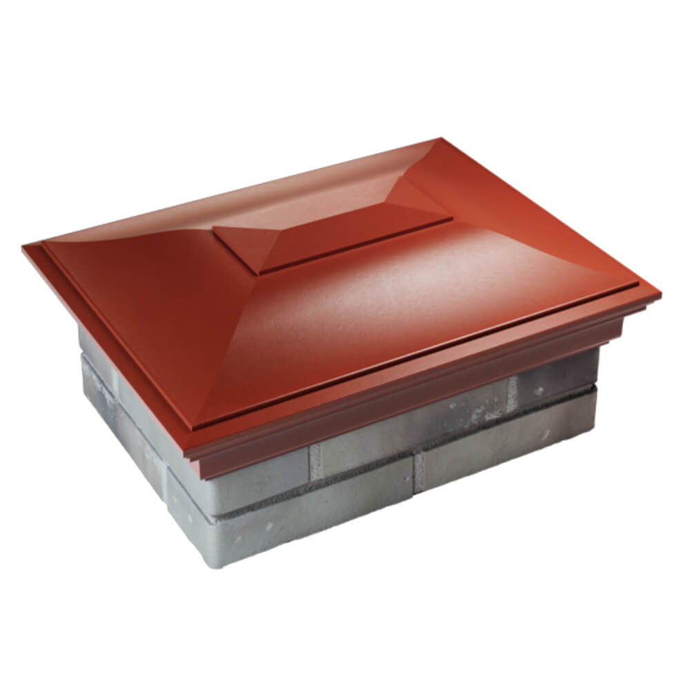 Колпак Zking Монблан Красный на столб 2х1.5 кирпича (515х385мм) Томск фото