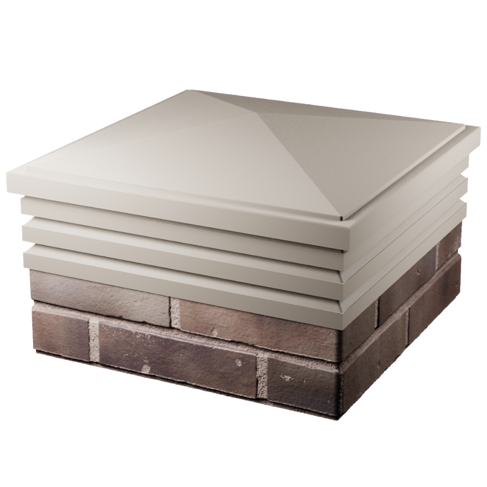 Колпак Zking Бона ХайТек Бежевый на столб 2х2 кирпича (513х513мм) в Томске фото