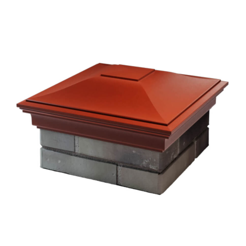 Колпак Zking Монблан Красный на столб 1.5х1.5 еврокирпича 0.7НФ (355х355мм) в Томске фото