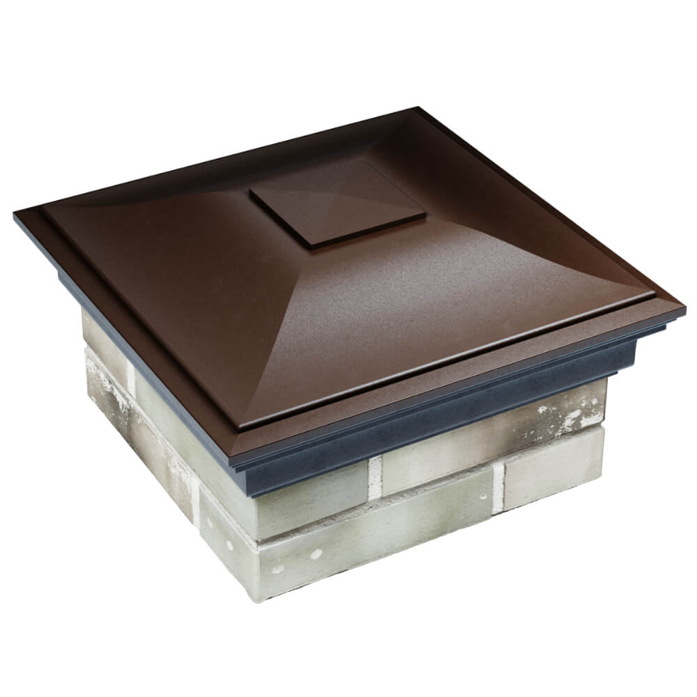 Колпак Zking Монблан Коричневый на столб 1.5х1.5 кирпича (385х385мм) в Томске фото