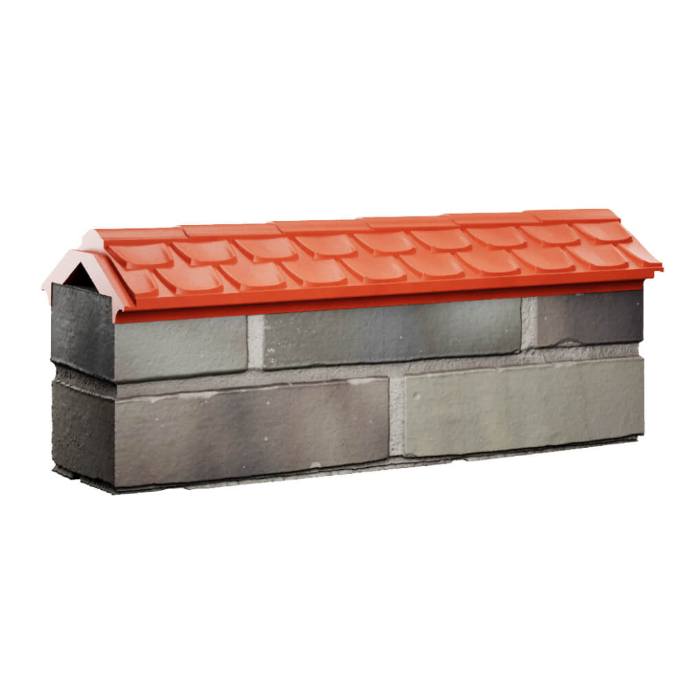 Парапет Zking Эльбрус Красный с посадкой на 0.5 кирпича (130мм) Томск фото
