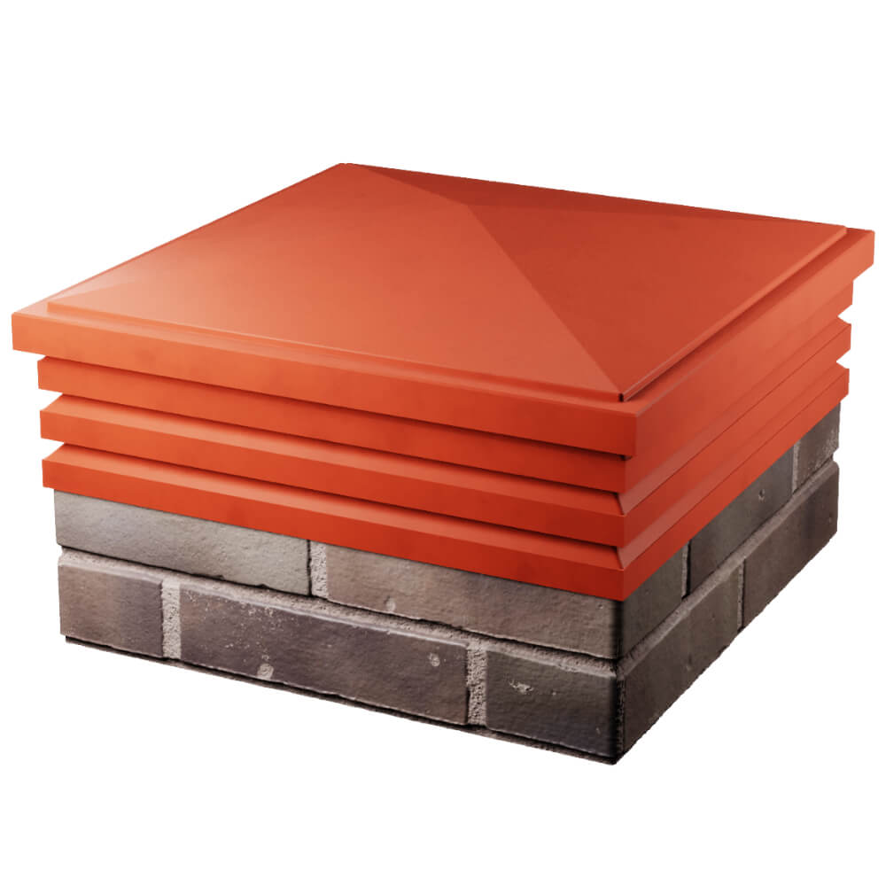 Колпак Zking Бона ХайТек Красный на столб 2х2 кирпича (513х513мм) в Томске фото