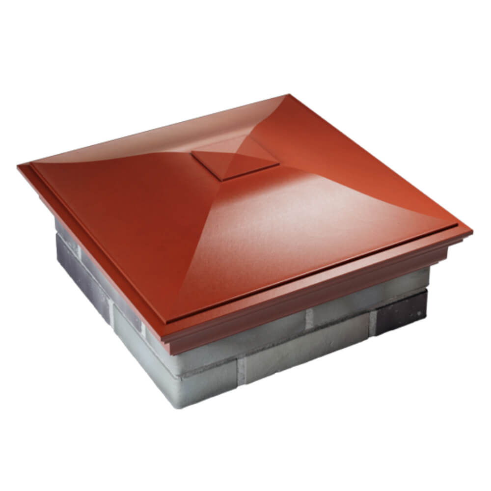 Колпак Zking Монблан Красный на столб 2х2 кирпича (515х515мм) Томск фото