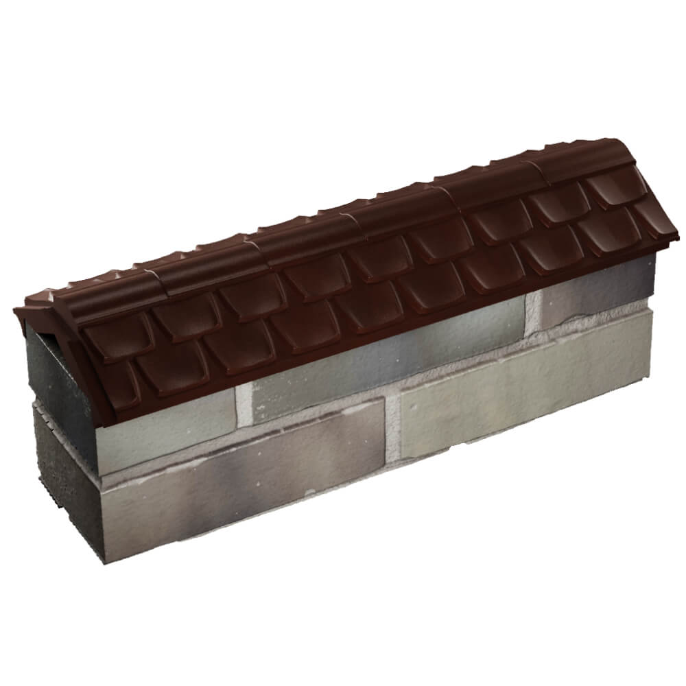Парапет Zking Эльбрус Коричневый с посадкой на 0.5 кирпича (130мм) в Томске фото