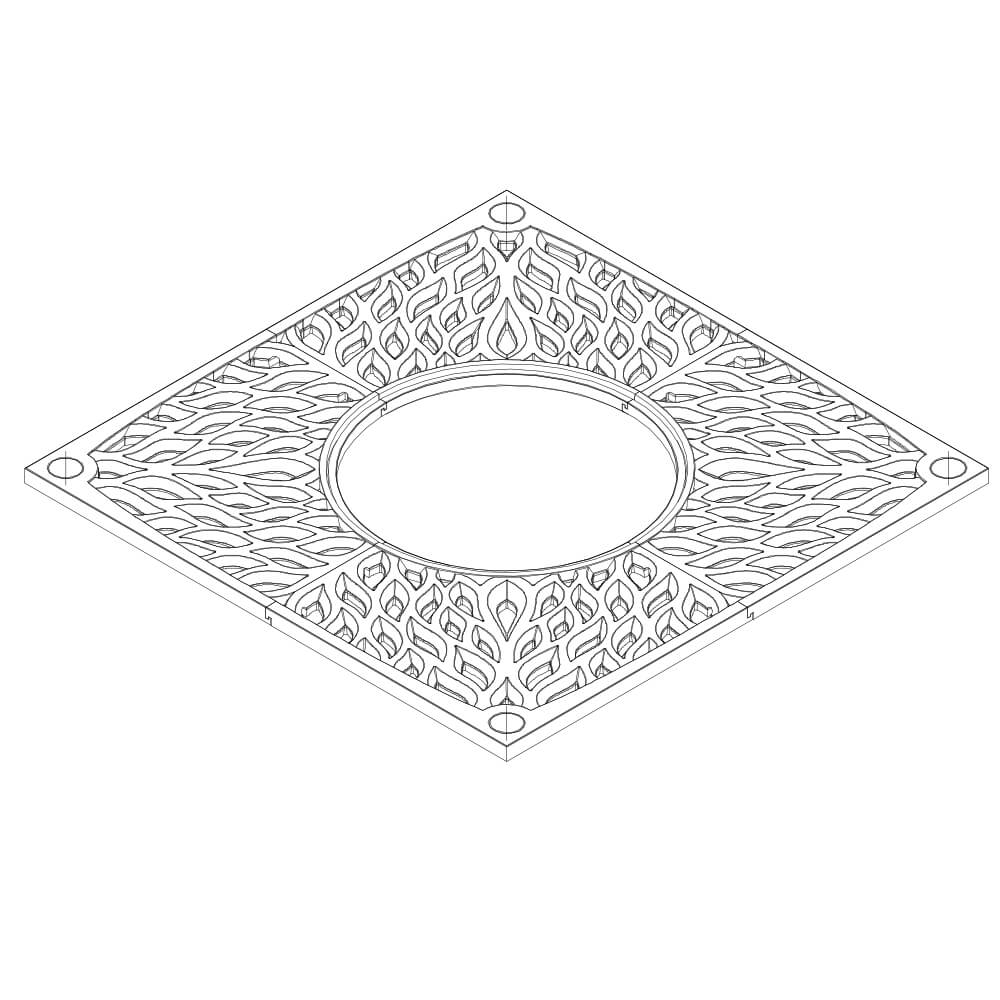 Приствольная решетка для дерева ZKING CRUST 2х2м Черная в Томске фото