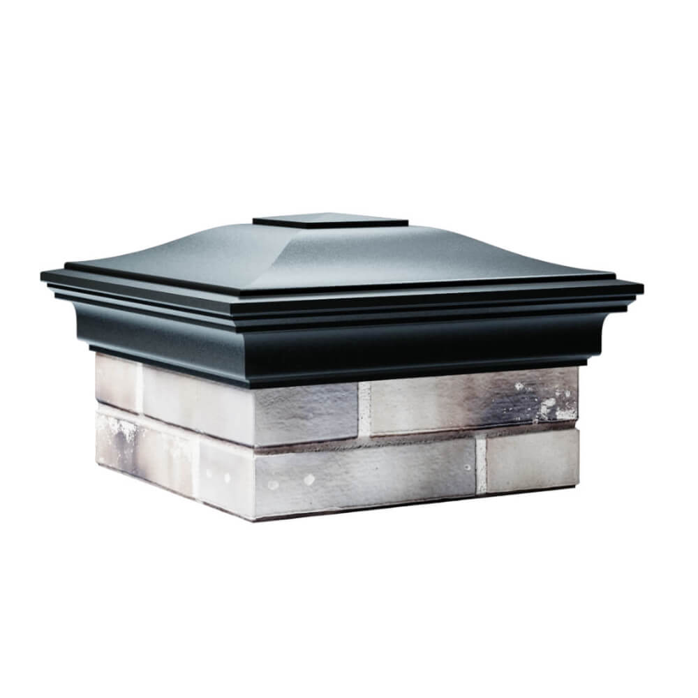 Колпак Zking Монблан Черный на столб 1.5х1.5 еврокирпича 0.7НФ (355х355мм) в Томске фото