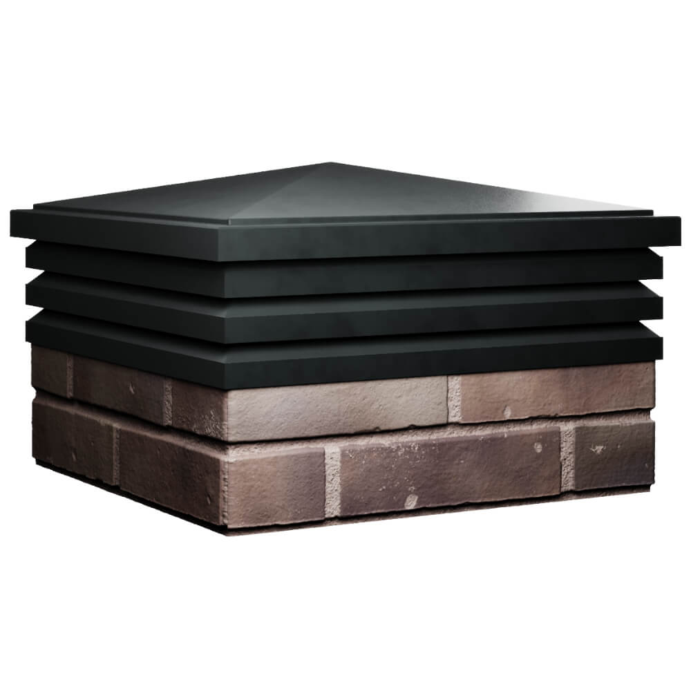 Колпак Zking Бона ХайТек Черный на столб 2х2 кирпича (513х513мм) в Томске фото