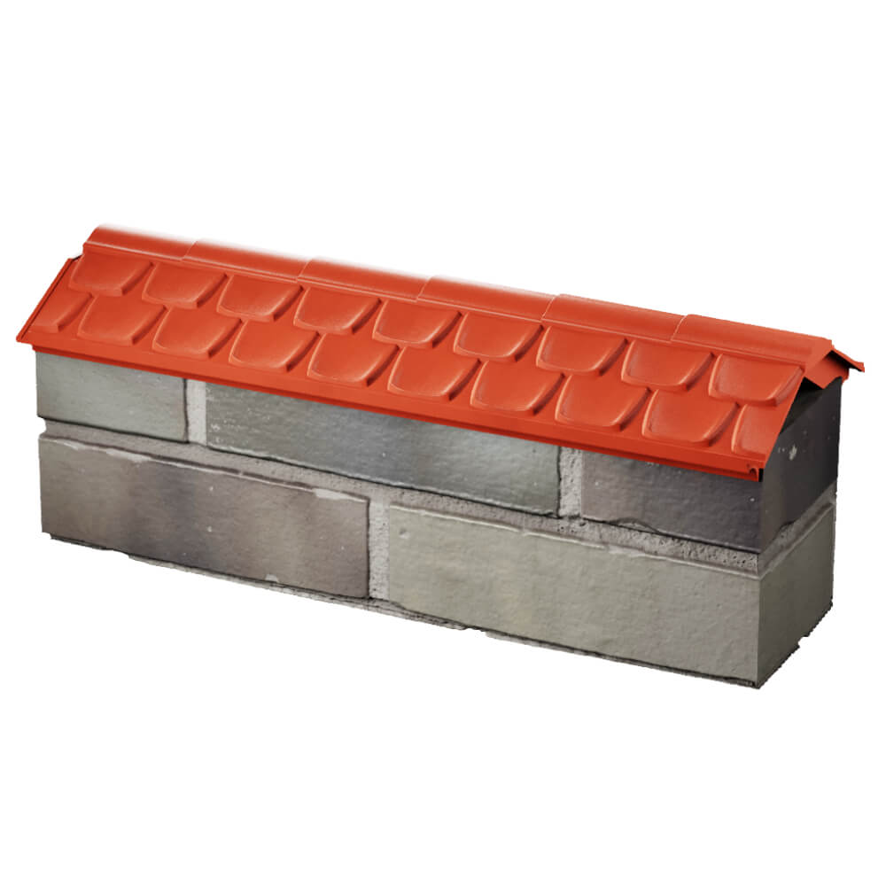 Парапет Zking Эльбрус Красный с посадкой на 0.5 кирпича (130мм) в Томске фото