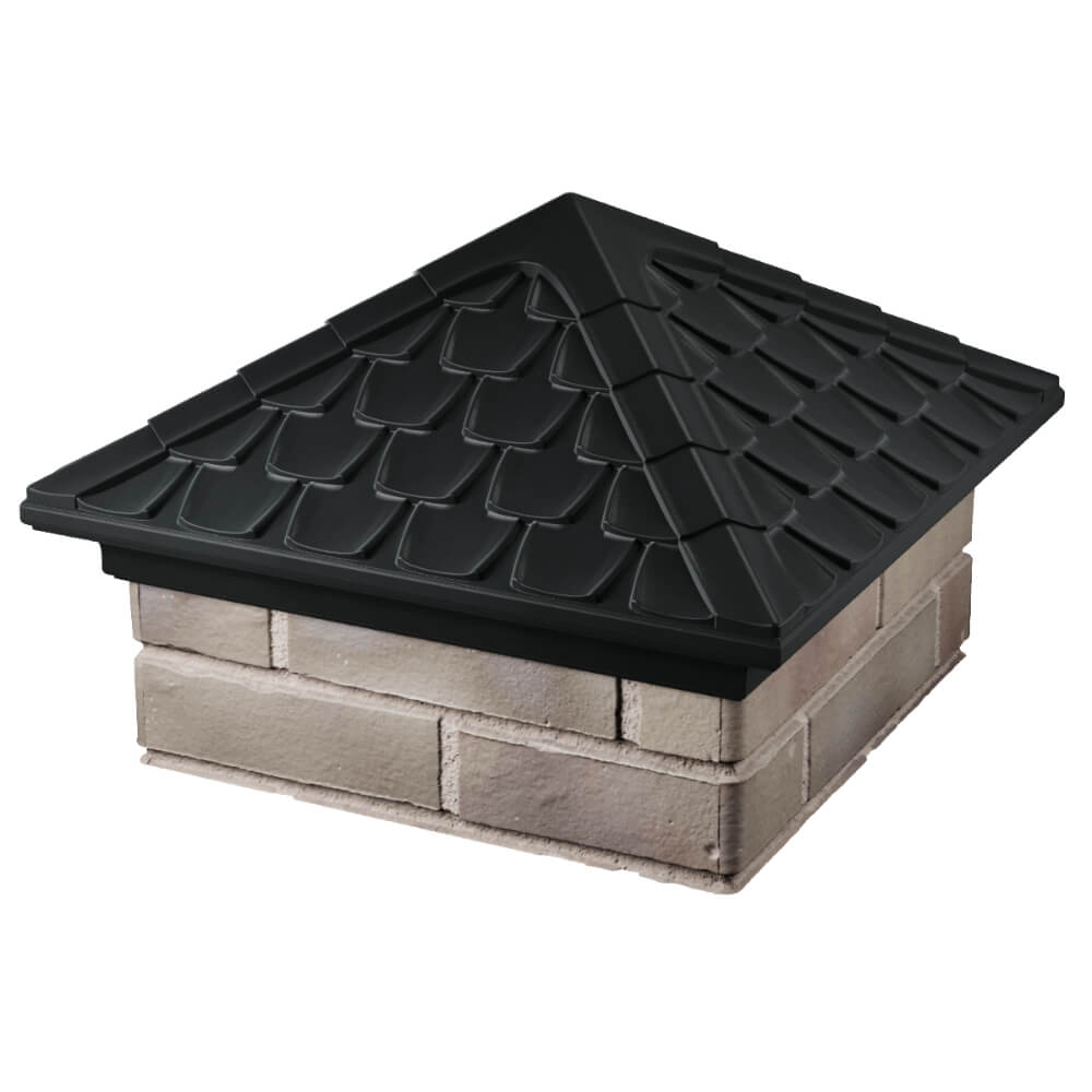 Колпак Zking Эльбрус Черный на столб 1.5х1.5 кирпича (385х385мм) в Томске фото