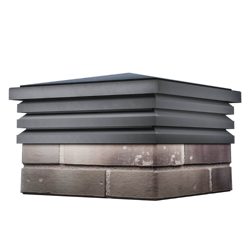 Колпак Zking Бона ХайТек Серый на столб 1.5х1.5 кирпича (385х385мм) в Томске фото