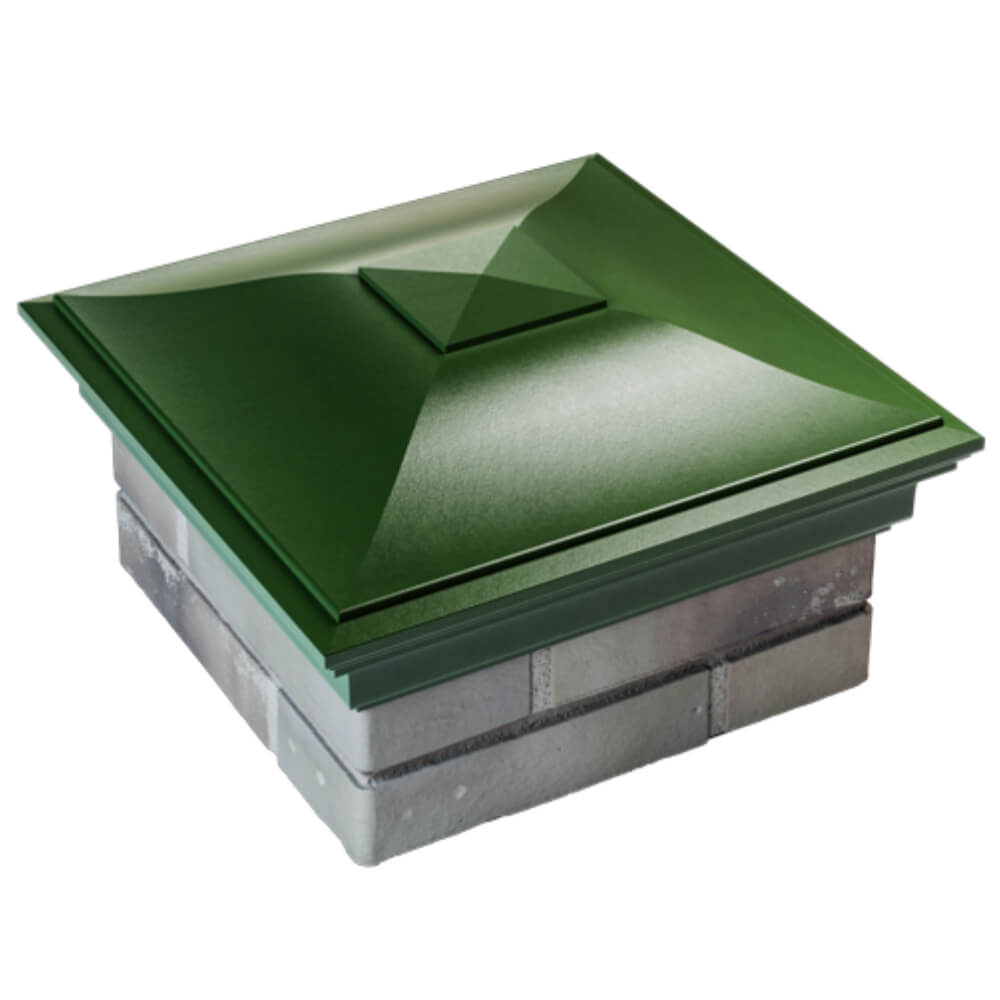 Колпак Zking Монблан Зеленый на столб 1.5х1.5 кирпича (385х385мм) в Томске фото