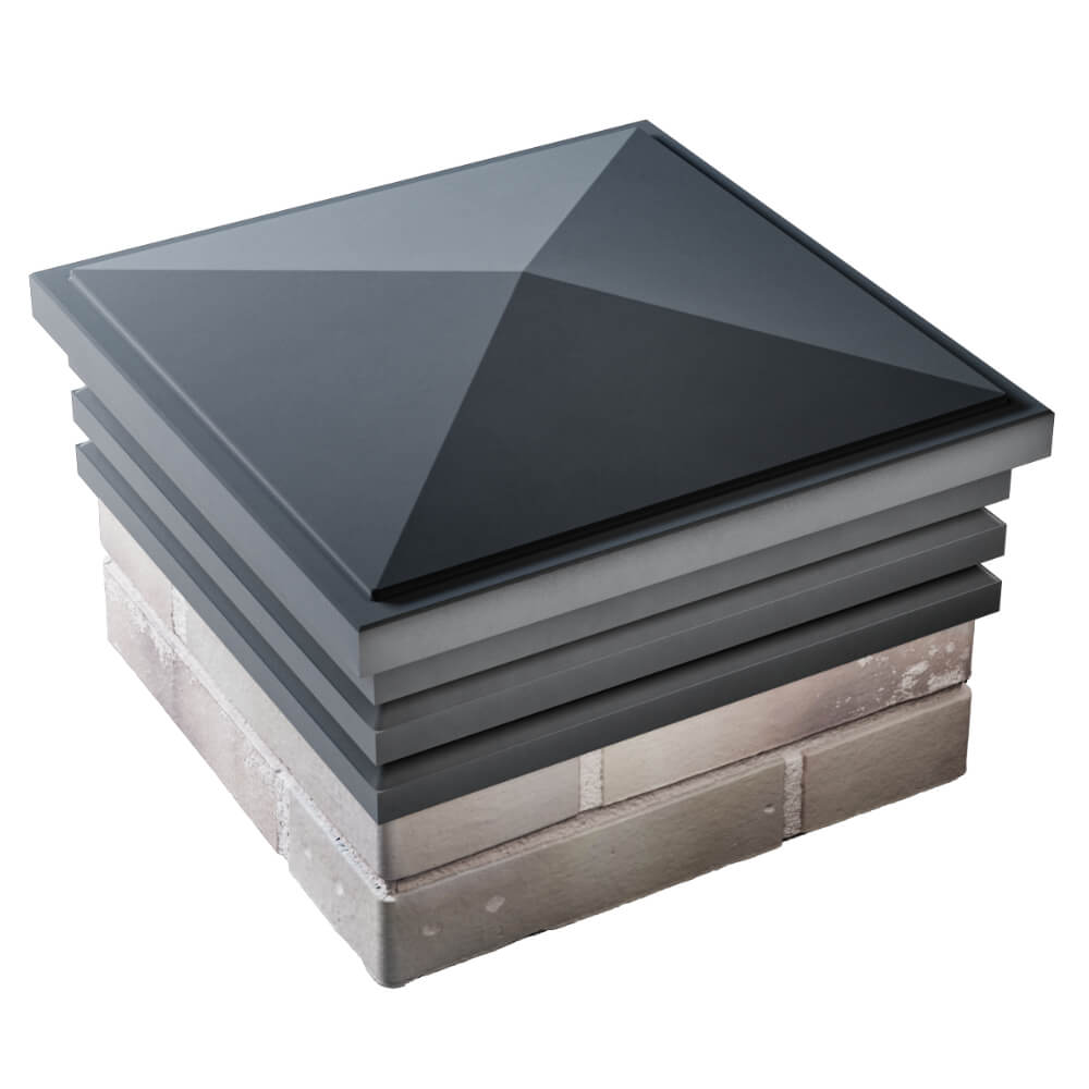 Колпак Zking Бона ХайТек Серый на столб 1.5х1.5 кирпича (385х385мм) в Томске фото