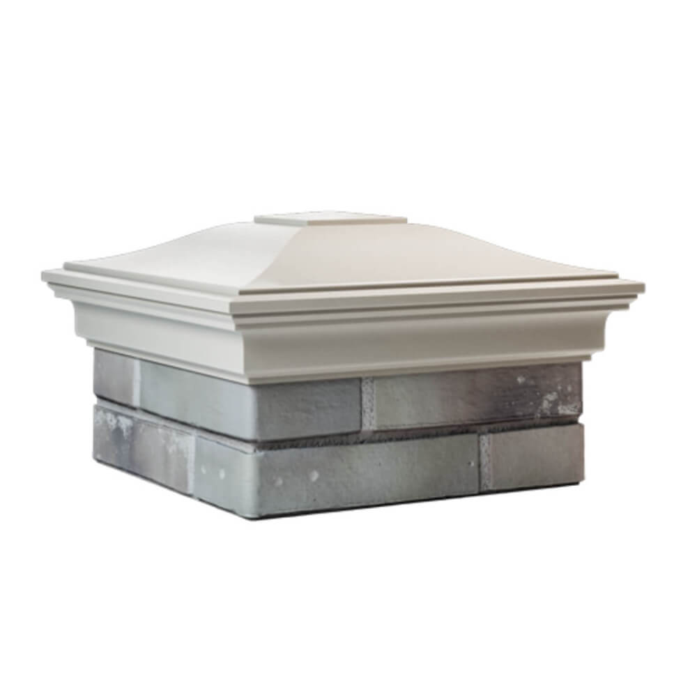 Колпак Zking Монблан Бежевый на столб 1.5х1.5 еврокирпича 0.7НФ (355х355мм) в Томске фото