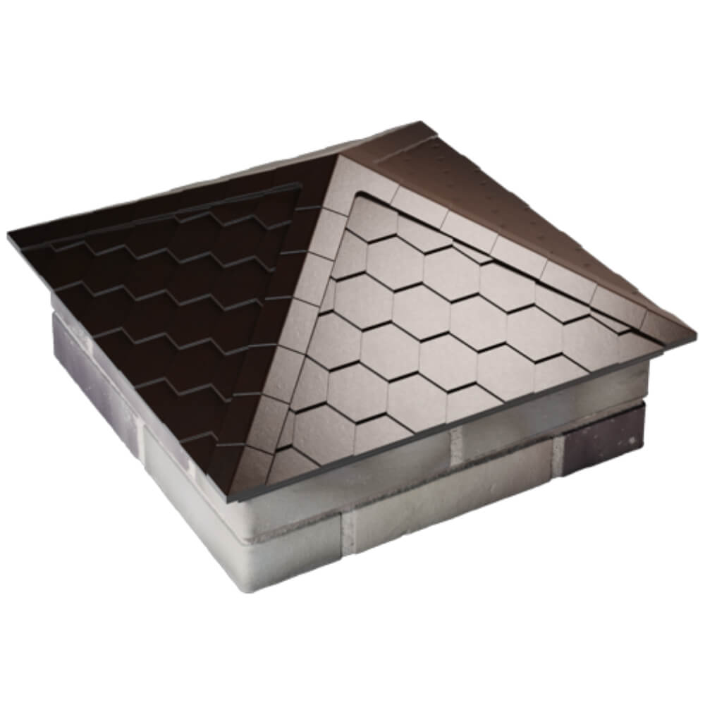 Колпак Zking Эверест Коричневый на столб 2х2 кирпича (535х535мм) Томск фото