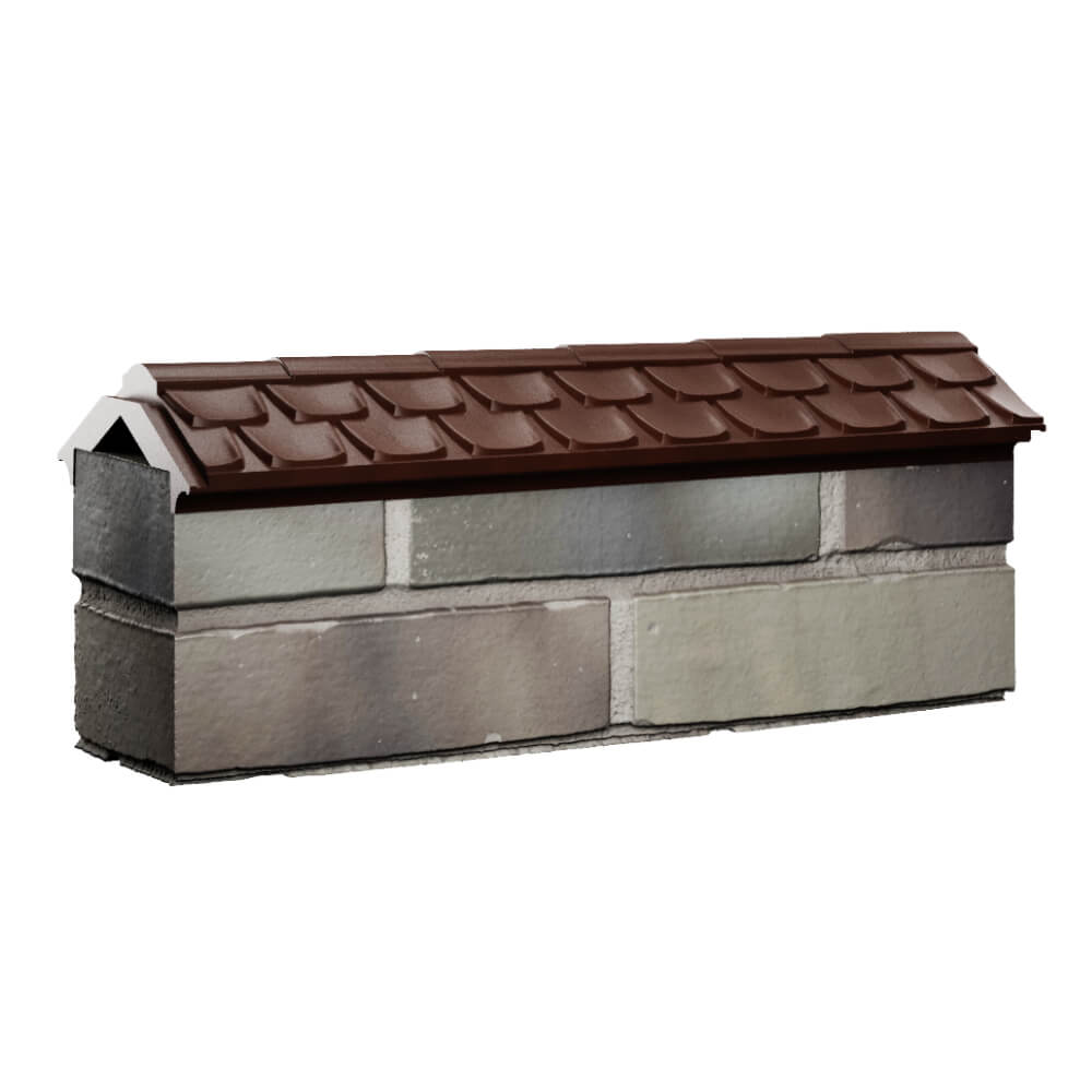 Парапет Zking Эльбрус Коричневый с посадкой на 0.5 кирпича (130мм) Томск фото