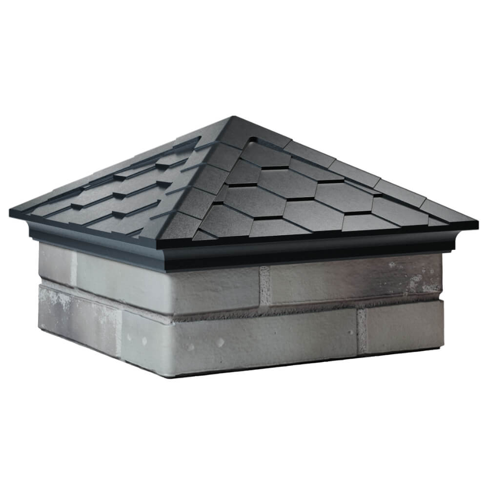 Колпак Zking Эверест Черный на столб 1.5х1.5 кирпича (390х390мм) в Томске фото