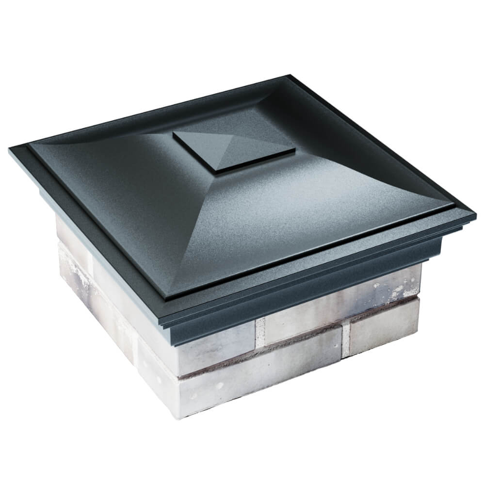 Колпак Zking Монблан Черный на столб 1.5х1.5 кирпича (385х385мм) в Томске фото