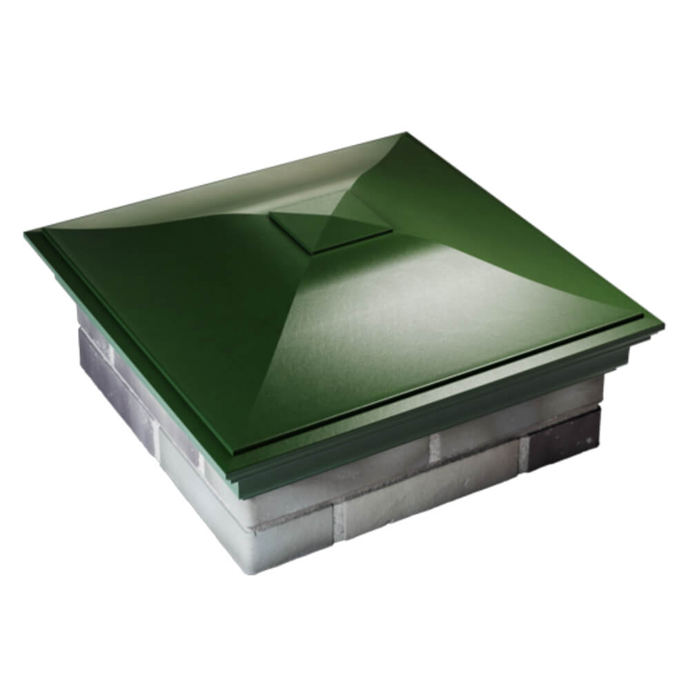 Колпак Zking Монблан Зеленый на столб 2х2 кирпича (515х515мм) Томск фото