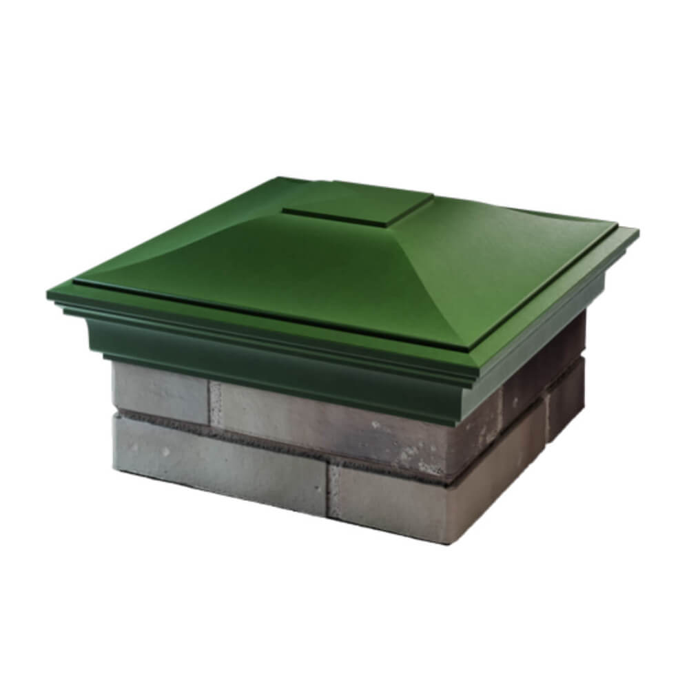 Колпак Zking Монблан Зеленый на столб 1.5х1.5 еврокирпича 0.7НФ (355х355мм) в Томске фото