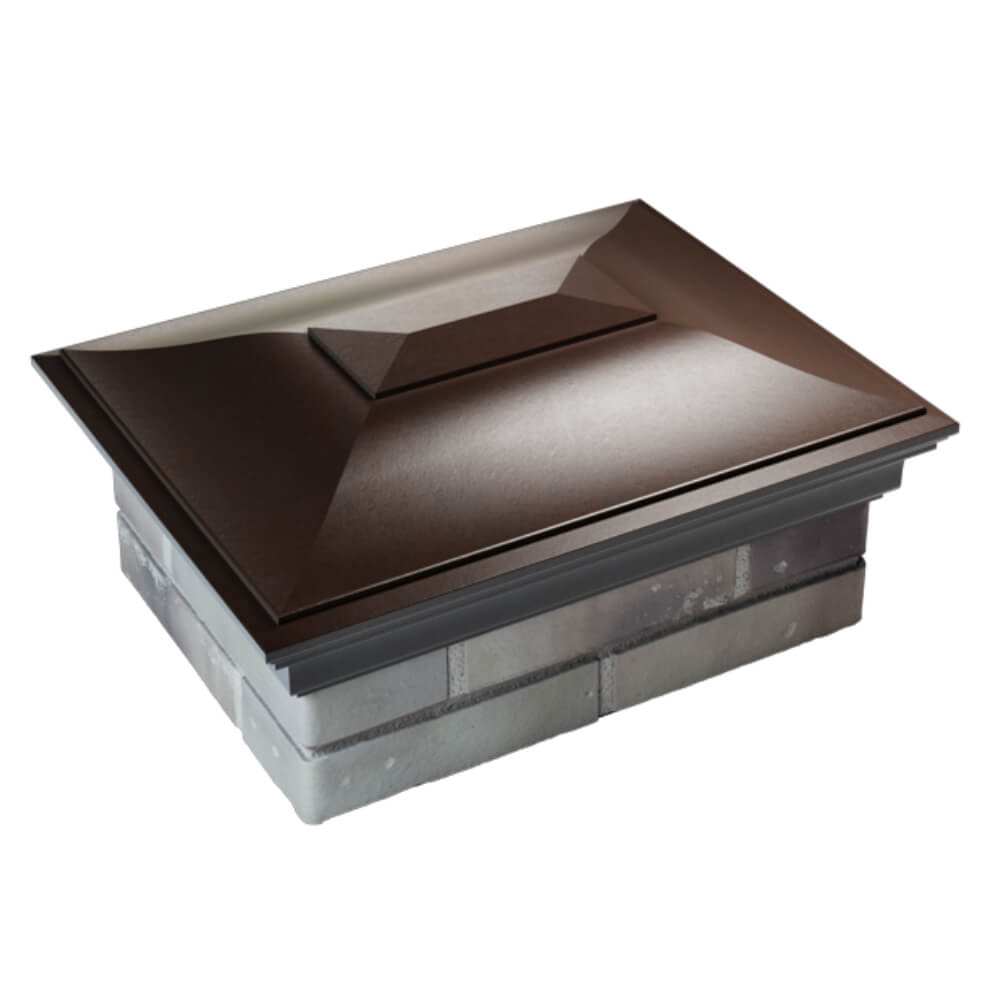 Колпак Zking Монблан Коричневый на столб 2х1.5 кирпича (515х385мм) Томск фото