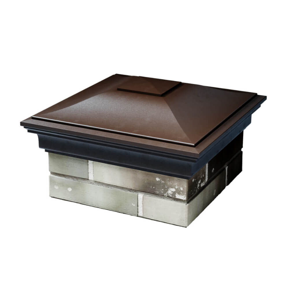 Колпак Zking Монблан Коричневый на столб 1.5х1.5 еврокирпича 0.7НФ (355х355мм) в Томске фото