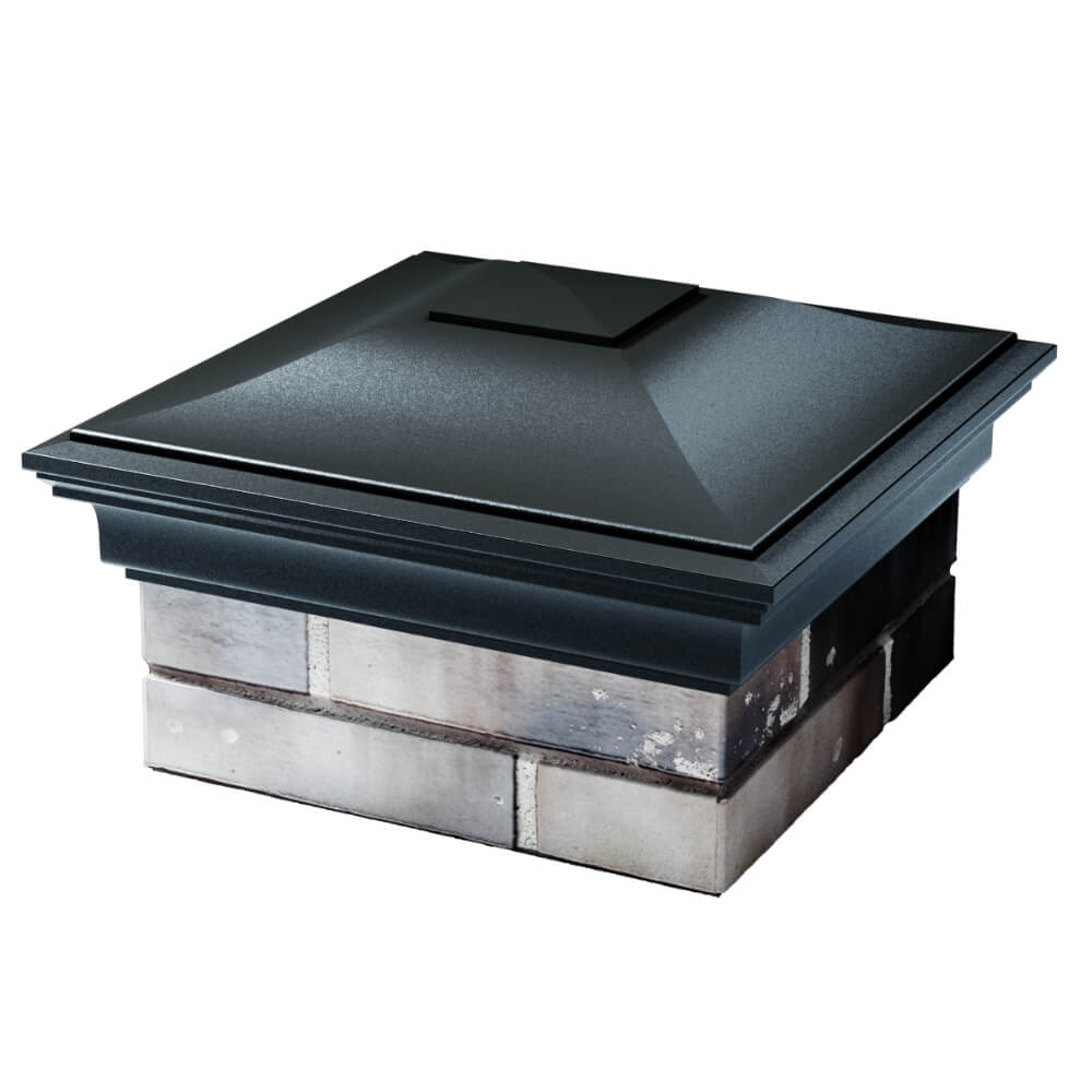 Колпак Zking Монблан Черный на столб 1.5х1.5 кирпича (385х385мм) в Томске фото