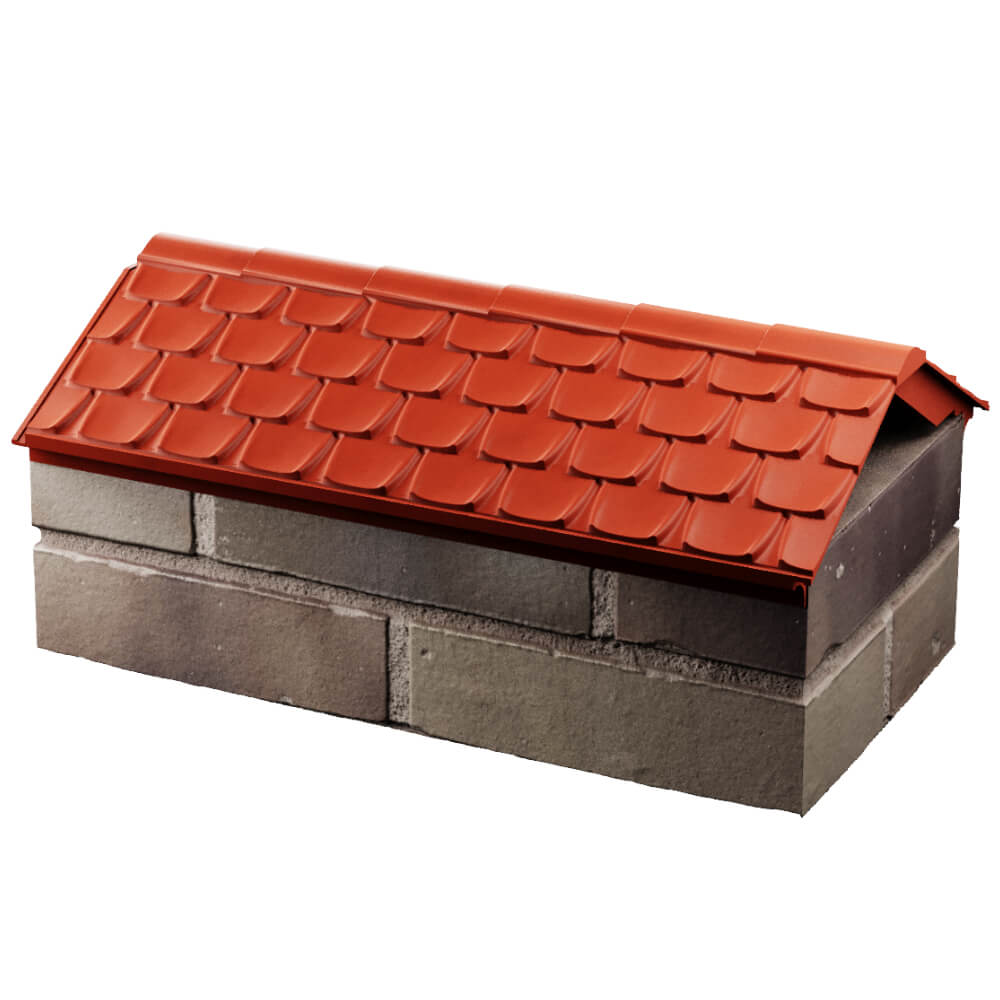 Парапет Zking Эльбрус Красный с посадкой на 1 кирпич (255мм) в Томске фото