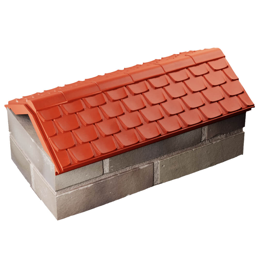 Парапет Zking Эльбрус Красный с посадкой на 1 кирпич (255мм) в Томске фото