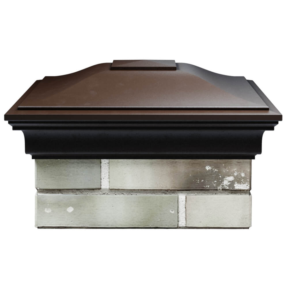 Колпак Zking Монблан Коричневый на столб 1.5х1.5 кирпича (385х385мм) Томск фото