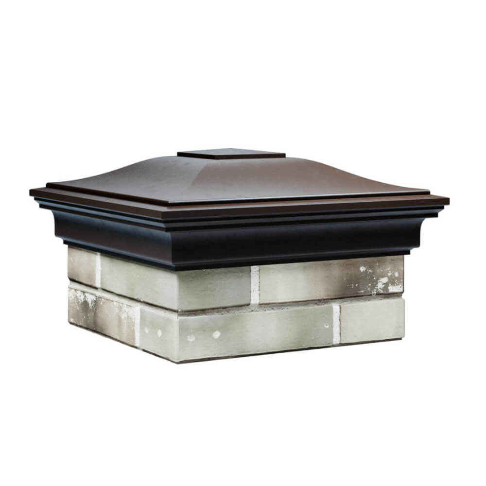 Колпак Zking Монблан Коричневый на столб 1.5х1.5 еврокирпича 0.7НФ (355х355мм) в Томске фото