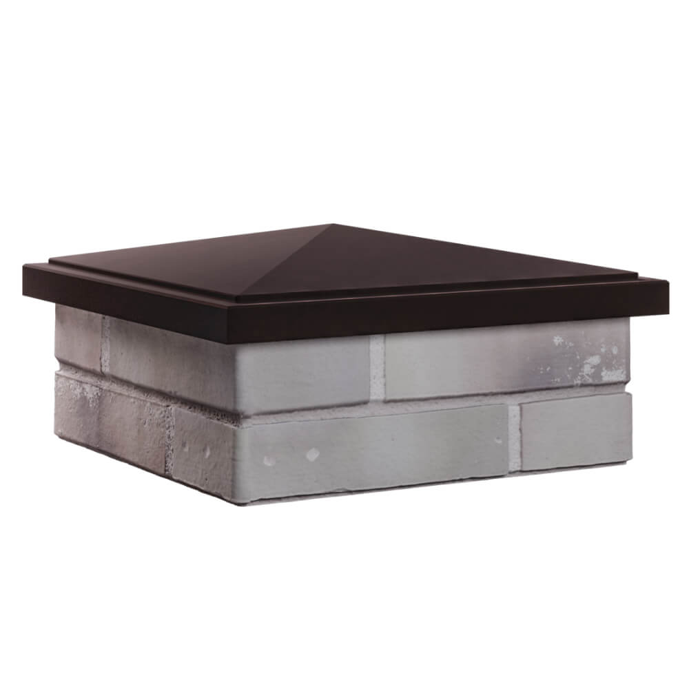 Колпак Zking БонаМоно Коричневый на столб 1.5х1.5 кирпича (385х385, 400х400мм) в Томске фото