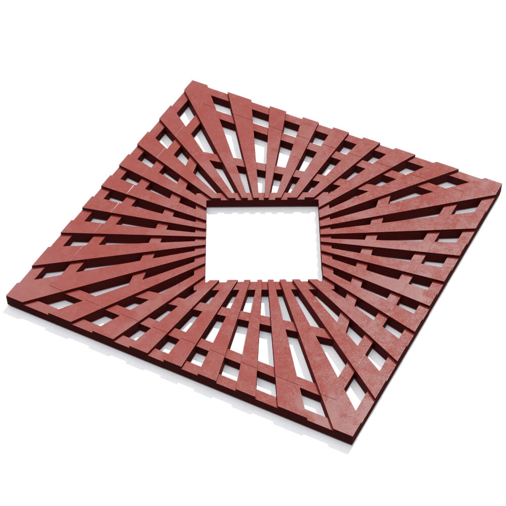 Приствольная решетка для дерева ZKING ATMOSPHERE 1.2х1.2м Красная в Томске фото