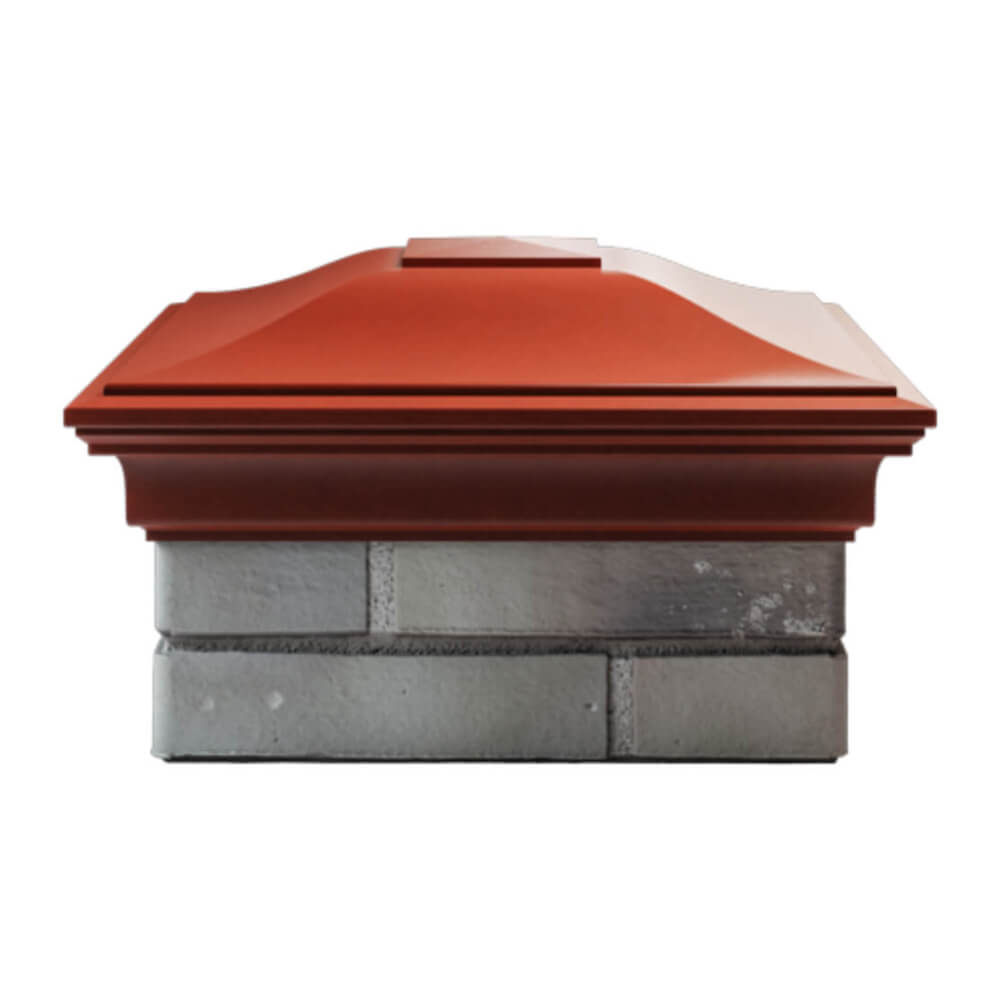 Колпак Zking Монблан Красный на столб 1.5х1.5 еврокирпича 0.7НФ (355х355мм) Томск фото