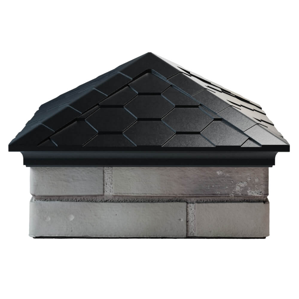 Колпак Zking Эверест Черный на столб 1.5х1.5 кирпича (390х390мм) Томск фото