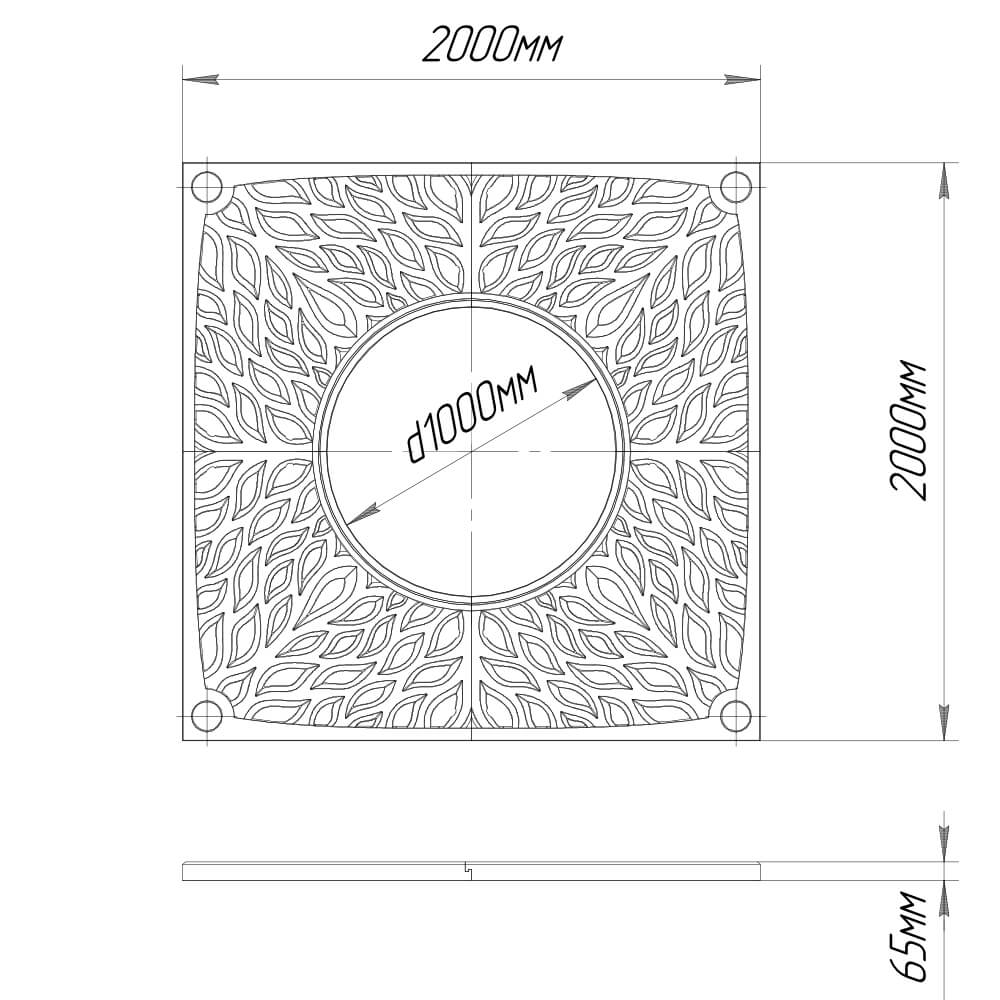 Приствольная решетка для дерева ZKING CRUST 2х2м Черная в Томске фото