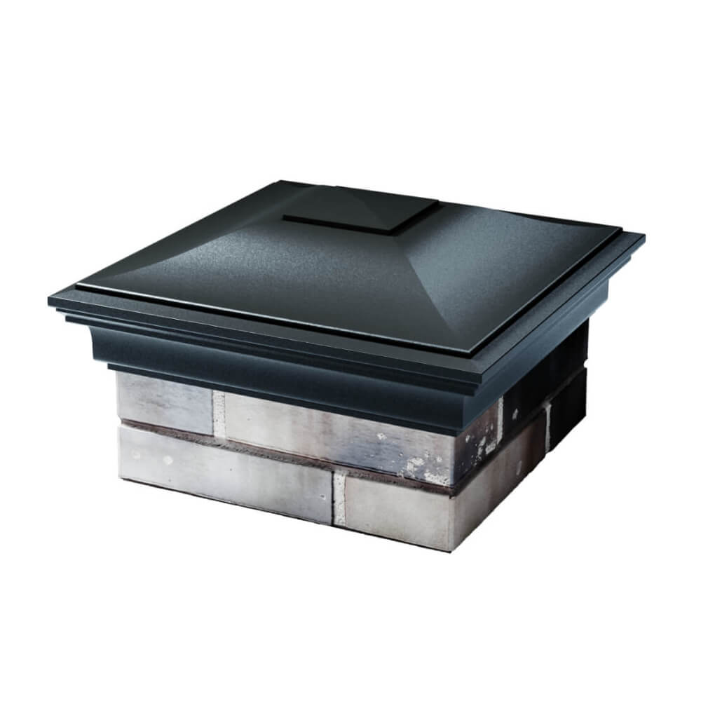 Колпак Zking Монблан Черный на столб 1.5х1.5 еврокирпича 0.7НФ (355х355мм) в Томске фото