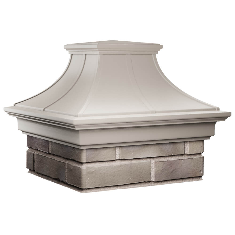 Колпак Zking Монблан Премиум Бежевый на столб 1.5х1.5 кирпича (385х385мм) в Томске фото