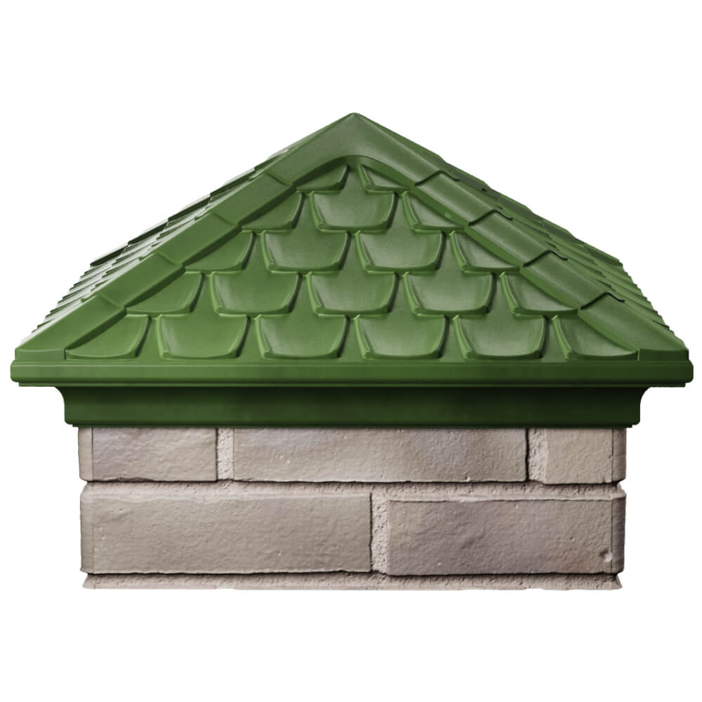 Колпак Zking Эльбрус Зеленый на столб 1.5х1.5 кирпича (385х385мм) Томск фото