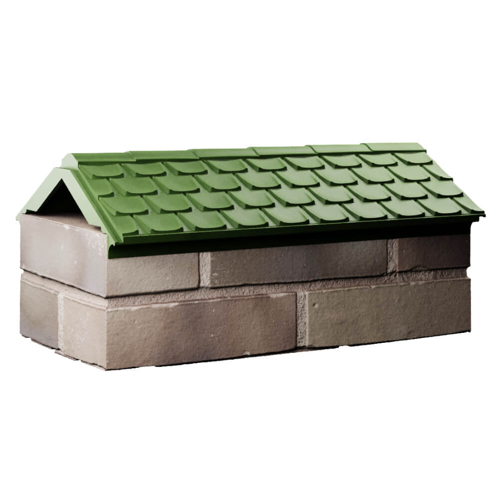 Парапет Zking Эльбрус Зеленый с посадкой на 1 кирпич (255мм) Томск фото