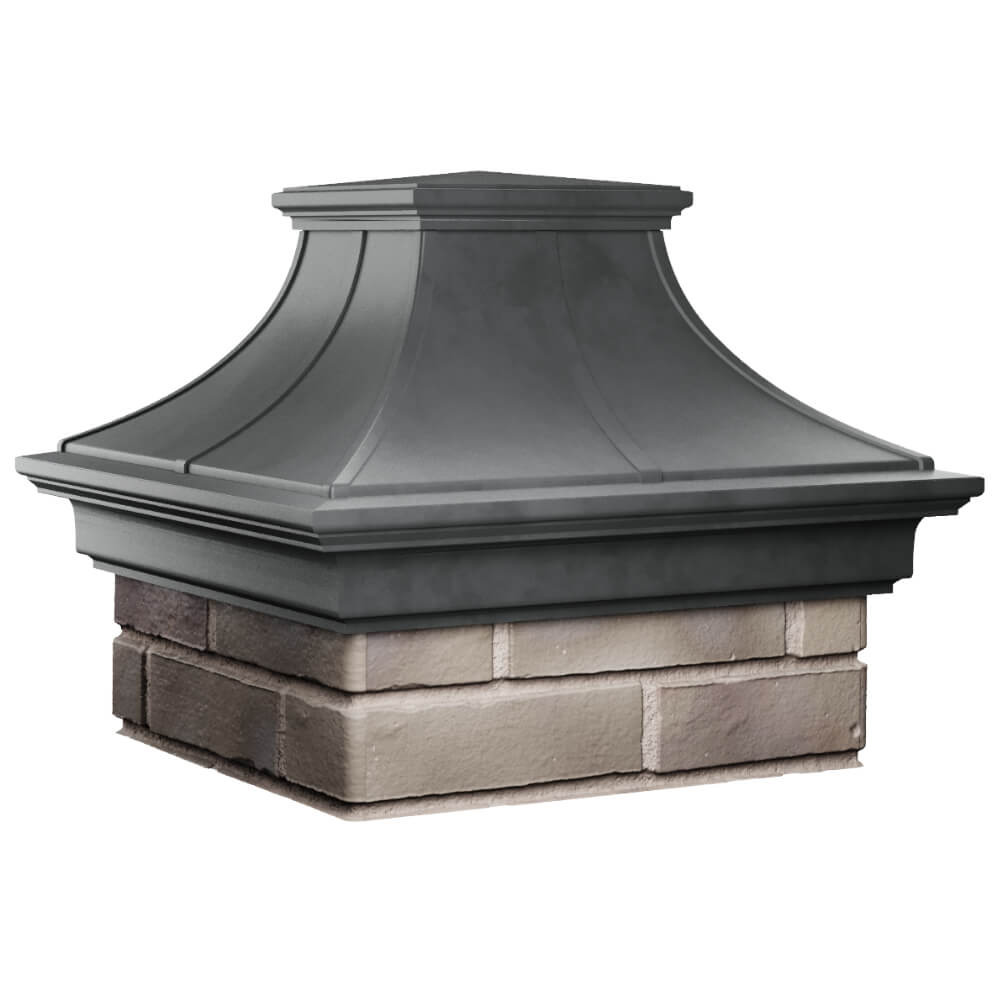 Колпак Zking Монблан Премиум Серый на столб 1.5х1.5 кирпича (385х385мм) в Томске фото