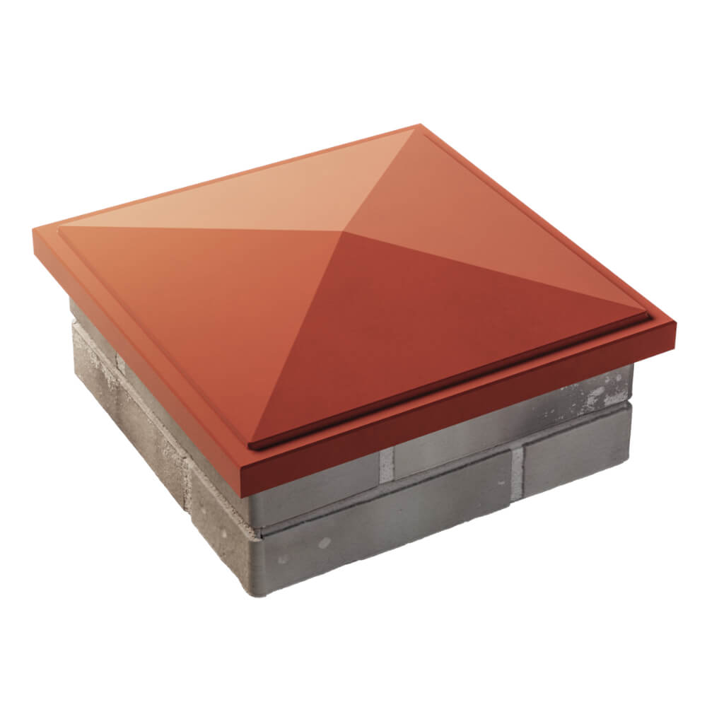 Колпак Zking БонаМоно Красный на столб 1.5х1.5 кирпича (385х385, 400х400мм) в Томске фото